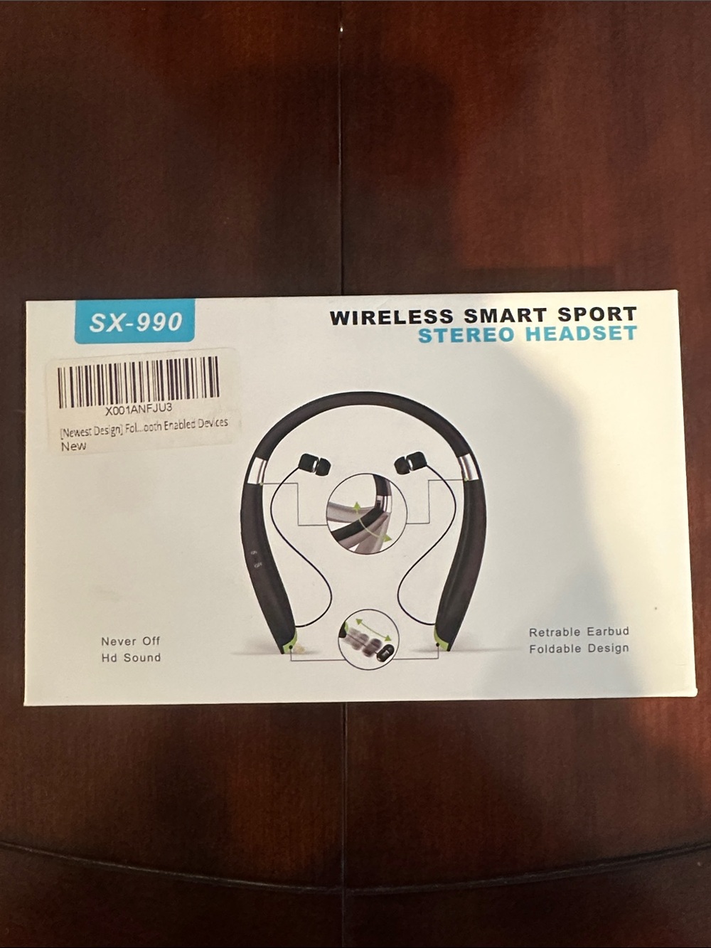 Wireless Smart Sport Stereo Headset - Black